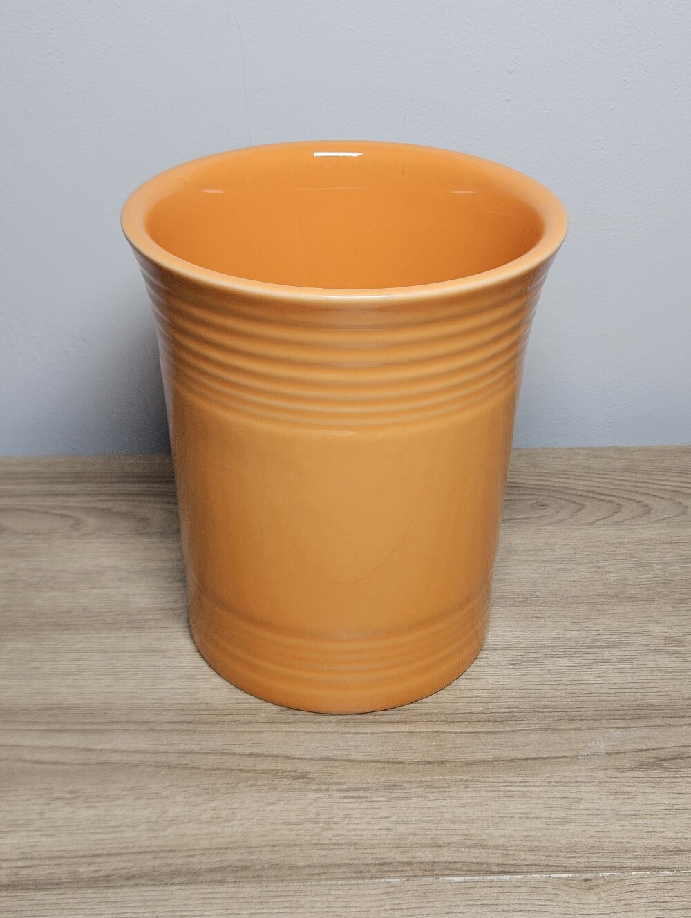 Fiesta Tangerine Utensil Crock Straight Base USA Discontinued 6 5/8" Tall